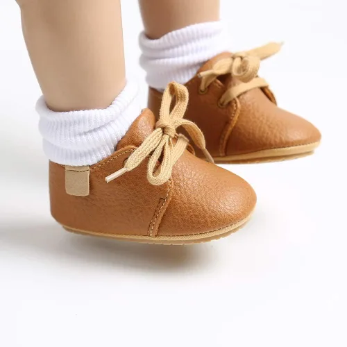 Vista 2 de LAFEGEN Mocasines clásicos de piel sintética para bebés, niños y niñas, suela suave, zapatos de vestir Oxford, zapatos de vestir planos