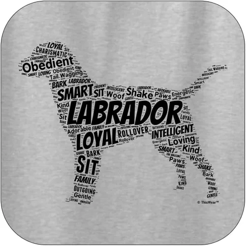 Vista 2 de Labrador Retriever Word Art Dog Puppy Owner Sudadera con capucha