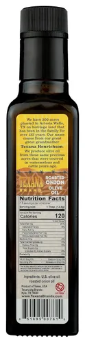 Vista 2 de Texana Brand Aceite de oliva con infusión de cebolla tostada, 8.5 fl oz (8.5oz)