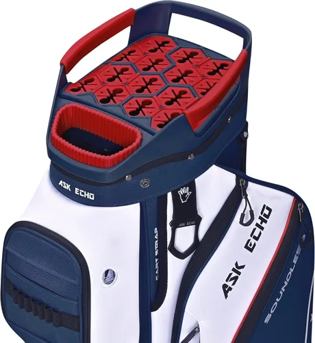 Vista 13 de ASK ECHO Soundless-Series - Bolsa para carrito de golf con 15 divisores, parte inferior con bloqueo de agarre