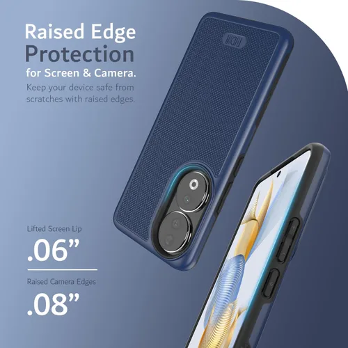 Vista 5 de TUDIA DualShield Grip - Funda protectora compatible con Honor 90, de doble capa, a prueba de golpes, delgada, de grado militar, antideslizante, Azul