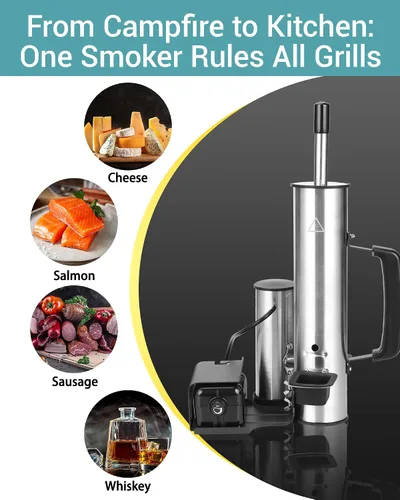 Vista 3 de Generador de humo para queso, tubo de humo para ahumador de pellets, fabricante de humo eléctrico portátil, accesorios de ahumador para exteriores