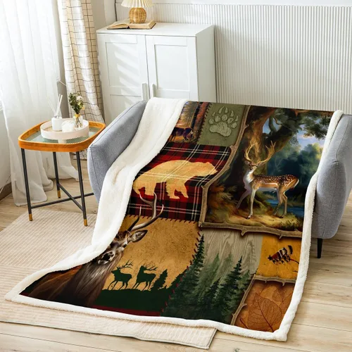 Vista 14 de Manfei Manta a cuadros con temática deportiva de béisbol para niños, adolescentes, decoración de habitación, guantes de bate de béisbol, manta