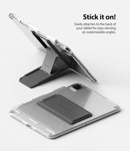 Vista 2 de Ringke Excelente soporte universal para tableta, soporte de acción de resorte, accesorio adhesivo multiángulo para tabletas iPad, lector electrónico