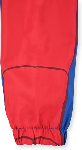 Vista 4 de Marvel Spiderman - Chaqueta cortavientos con capucha y cremallera para niños pequeños - AzulRojo