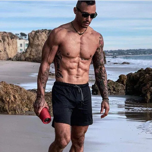 Vista 7 de CYF Pantalones cortos de correr 2 en 1 para hombre con bolsillos de secado rápido transpirables para entrenamiento de gimnasio activo