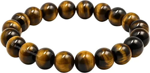 Vista 208 de Amazing Gemstone Crystal Bracelet for Women Men's Gifts - Protection Healing Crystal Bracelet - 8mm Gemstone Beaded Stretchable Bracelet Pulseras