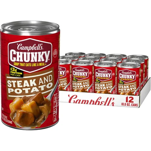 Vista 8 de Campbell’s Chunky - Sopa de filete de solomillo con abundante cantidad de verduras, lata de 18.8 onzas