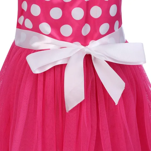 Vista 28 de IWEMEK - Maillot de ballet con diadema para niña con lunares, disfraz con diadema, leotardo