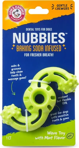 Vista 11 de Arm & Hammer for Pets Nubbies Duality Bone - Juguete dental para perros, el mejor juguete masticable para masticadores moderados, ayuda a reducir