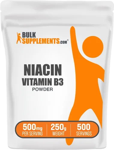 Vista 7 de BulkSupplements. com Niacina en polvo – Suplemento de vitamina B3, Niacina Flush – Sin gluten, 500 mg por porción, 100 g (3.5 oz) (paquete de 1)