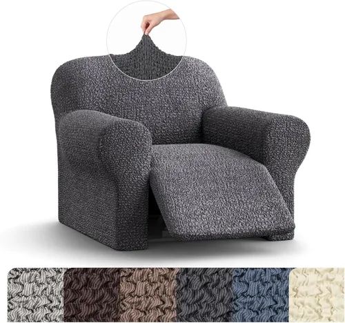 Vista 22 de PAULATO BY GA.I.CO. Mille Righe Collection funda para sofá reclinable, funda de tela de poliéster suave, 1 pieza, elástica, ajustable, protección