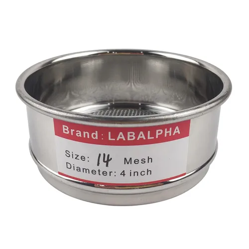 Vista 24 de LABALPHA Bandeja para tamices de laboratorio con tapa, 4'' de diámetro, acero inoxidable 304