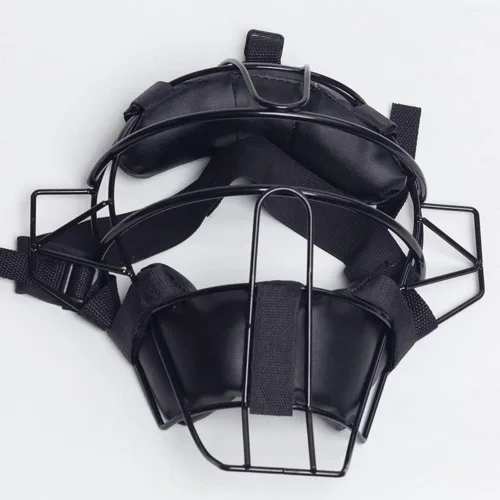 Vista 3 de Máscara facial de béisbol y softbol para máxima protección, protector de cabeza de acero de estilo tradicional con almohadilla de espuma