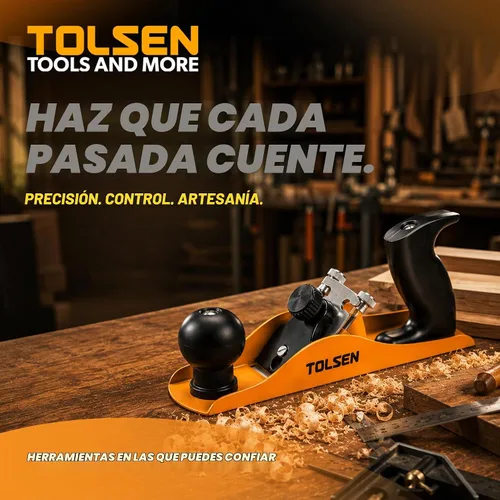 Vista 7 de TOLSEN Cepilladora de madera de banco de mano con cuchilla para trabajar la madera lisa afeitadora
