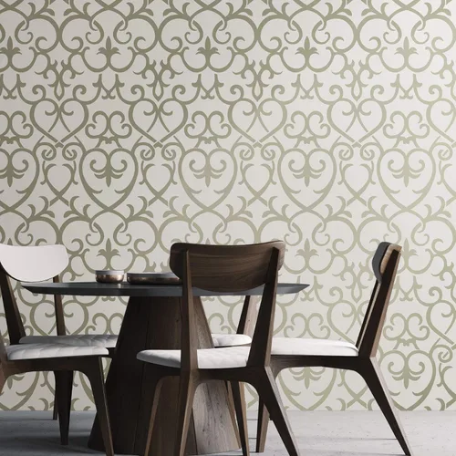 Vista 2 de Scott Living Rhapsody - Papel tapiz autoadhesivo, color gris