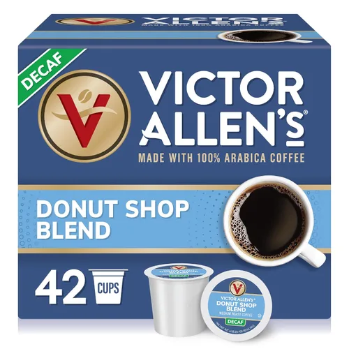Vista 9 de Victor Allen's - Café descafeinado 100% colombiano, tostado medio, 80 unidades, cápsulas de café de una sola porción para cafeteras Keurig K-Cup
