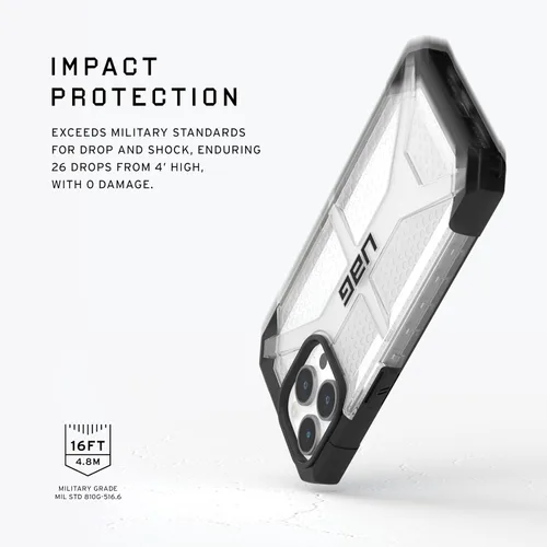 Vista 3 de URBAN ARMOR GEAR UAG - Funda compatible con iPhone 15 Pro Max de 6.7 pulgadas, de plasma, resistente y transparente, transparente, de grado militar