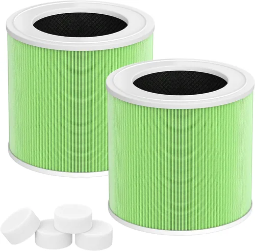 Vista 7 de Paquete de 2 filtros de repuesto HY1800 compatibles con purificador de aire CHIVALZ/MORENTO/Loytio/Honeyuan/AYAFATO/IOIOW HY1800, filtro de repuesto
