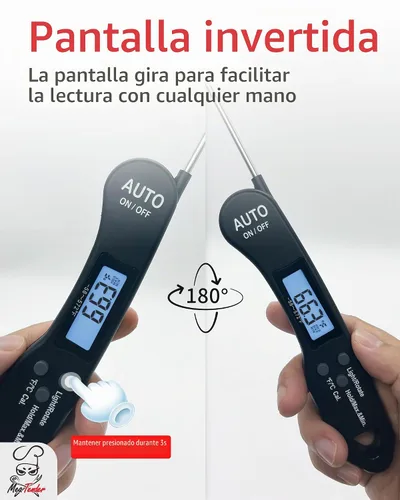Vista 6 de Termómetro de carne de Digitaces de lectura instantánea plegable