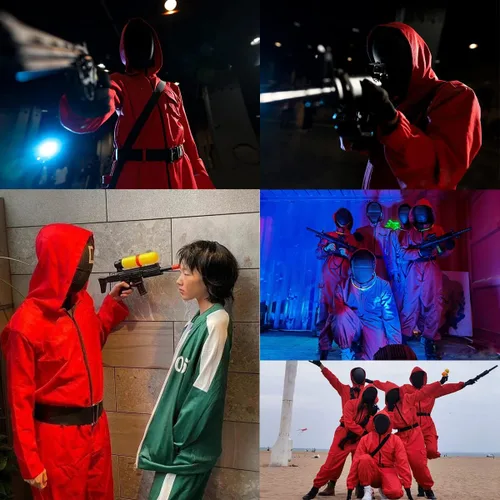 Vista 6 de HNZQE Mono unisex con capucha de anime para disfraz de fiesta de Halloween y cosplay