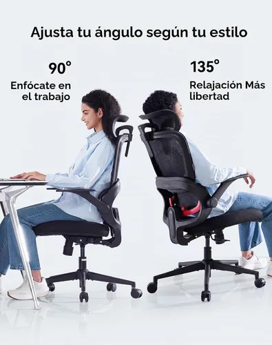 Vista 2 de SIHOO B100 SE Silla ergonómica de oficina, silla de escritorio con soporte Negro suave