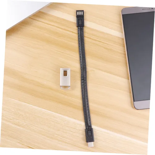 Vista 3 de OSALADI 3 unids -c cable USB en espiral llavero teléfono teléfono teléfono carga cable de carga de datos cargador útil