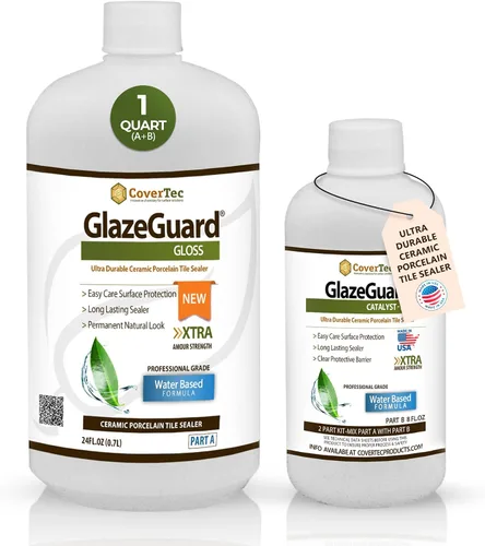 Vista 14 de CoverTec GlazeGuard Sellador de azulejos y lechadas de alto brillo 2 partes A+B 1 galón