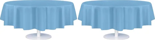 Vista 11 de Mantel de plástico de alta calidad - 54 in. x 108 pulgadas. Grandipity - Mantel rectangular (6 y 12 unidades), Agua (Aqua) Aqua Plastic table