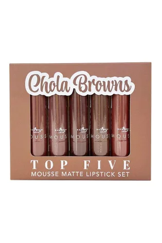 Vista 2 de Italia Deluxe Top Five Mousse - Juego de pintalabios mate Chola Browns