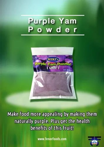 Vista 2 de MIKI'S UBE POWDER 3.53 oz, ñame morado, delicioso sabor totalmente natural para bebidas, té de burbujas y postres, Ube filipino