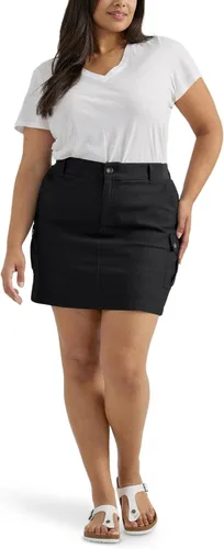 Vista 4 de Lee Ultra Lux Comfort para mujer, talla grande, con falda pantalón cargo flexible para llevar