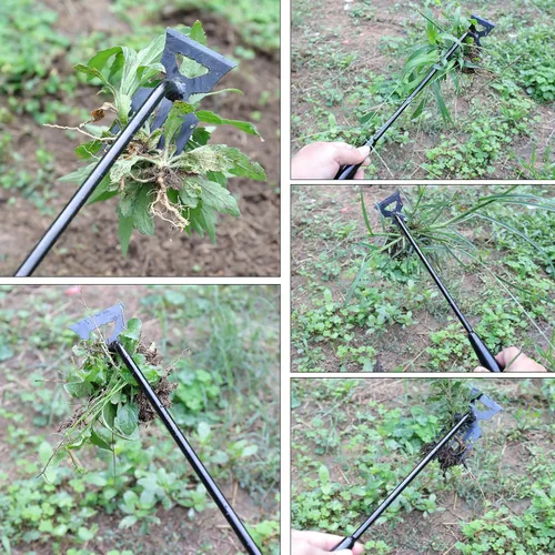 Vista 4 de Herramienta de eliminación de malezas, nuevas herramientas de deshierbe de jardín, herramienta de desmalezadora manual de acero al manganeso