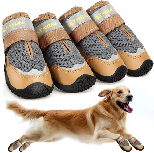 Vista 10 de Petanims Zapatos para Perros para Perros Pequeños, Botas para Perros Medianos y Protectores de Patas para Nieve de Invierno, Botines Impermeables