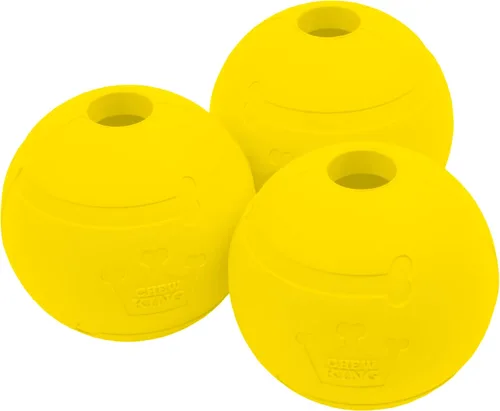 Vista 16 de Chew King Perro 2.5 pulgadas sabor tocino bolas de goma paquete 3 razas grandes