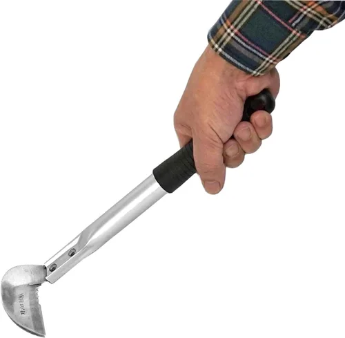 Vista 5 de Hoja japonesa de acero inoxidable resistente de 3.5 pulgadas, fabricada en Japón, herramienta de hoz de jardín con mango de aluminio ligero