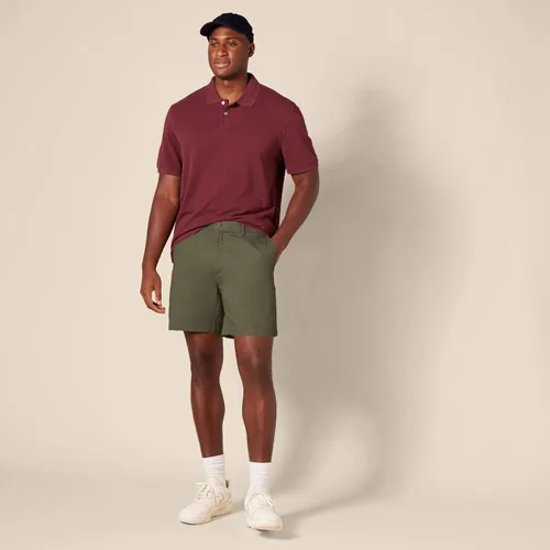 Vista 8 de Tienda Essentials - Pantalón corto ajustado para hombre, 7 pulgadas, Verde Oliva, 38