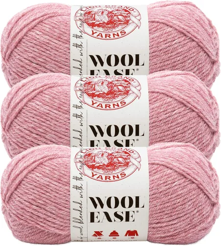 Vista 18 de Lion Brand Yarn, Wool-Ease - Ovillo de punto y ganchillo color rosa, 1