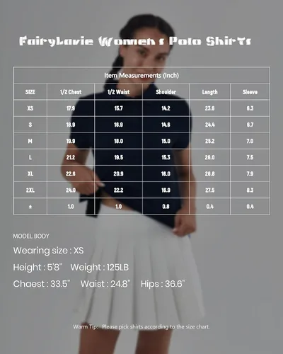 Vista 2 de FairyLavie Camiseta polo de golf para mujer, manga corta, 3 estilos, para trabajo, diario, entrenamiento, ligera, de secado rápido, UPF 50+