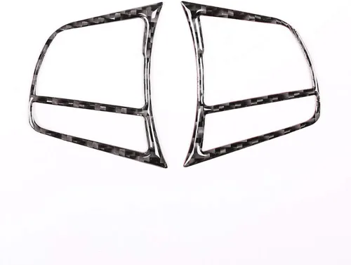 Vista 6 de YIWANG Adhesivo de botón de volante de fibra de carbono real para automóvil, 2 unidades, para BMW 3 4 Series F30 F33 F36 2013-2019 Accesorios