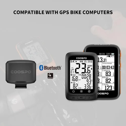 Vista 3 de COOSPO Speed/Cadence Sensor BK9 for Indoor/Outdoor Cycling, Bluetooth 5.0 ANT+ Wireless Cycling RPM Cadence Speed Sensor BK9S Velocidad
