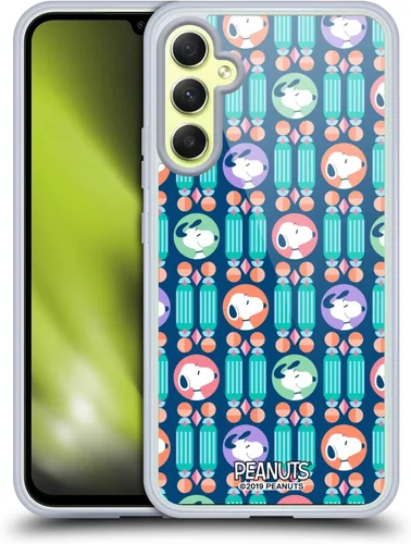 Vista 274 de Head Case Designs Snoopy Deco Dreams - Funda de gel con licencia oficial de Peanuts Blue Pattern [protección de grado militar] compatible con Google