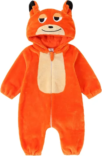 Vista 12 de Disfraz unisex de animal para bebé, con capucha, mameluco para cosplay Amarillo pato
