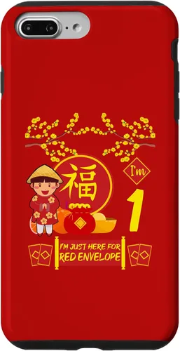 Vista 12 de iPhone 16 1 Año viejo Niños Año Nuevo Chino Decoración Rojo Sobre Caso