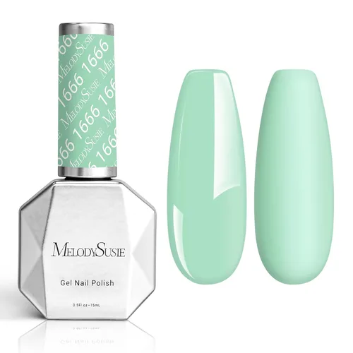Vista 12 de MelodySusie - Esmalte de uñas en gel con brillo perla rosa brillante, 0.5 fl oz, efecto hilo, con acabado de concha rosa brillante, UV LED