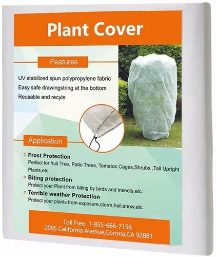 Vista 4 de Agfabric Cubiertas para Plantas Protección contra Heladas 0.55oz 34"x28" Cubierta para Arbustos, Cubierta de Árbol de Invierno para Extensión