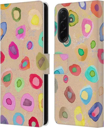 Vista 324 de Head Case Designs Officially Licensed Ninola Ditsy Flowers Yellow Nature Bold Leather Wallet Case Compatible with Samsung Galaxy A07 4G