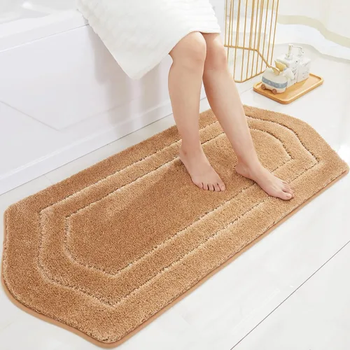 Vista 24 de COSY HOMEER Alfombras de Baño Extra Gruesas para Baño - Juegos de Alfombras Antideslizantes de Lino de Baño Suave Felpa 100% Poliéster Fuerte Sala