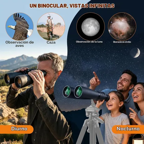 Vista 8 de Prismáticos de astronomía 15x70 para adultos, binoculares de observación