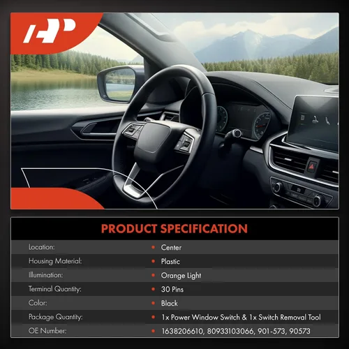 Vista 2 de A-Premium Left Driver Master - Interruptor de ventana eléctrico compatible con Mercedes-Benz W163 ML320 1998-2003 ML430 ML500 ML55 AMG, repuesto #